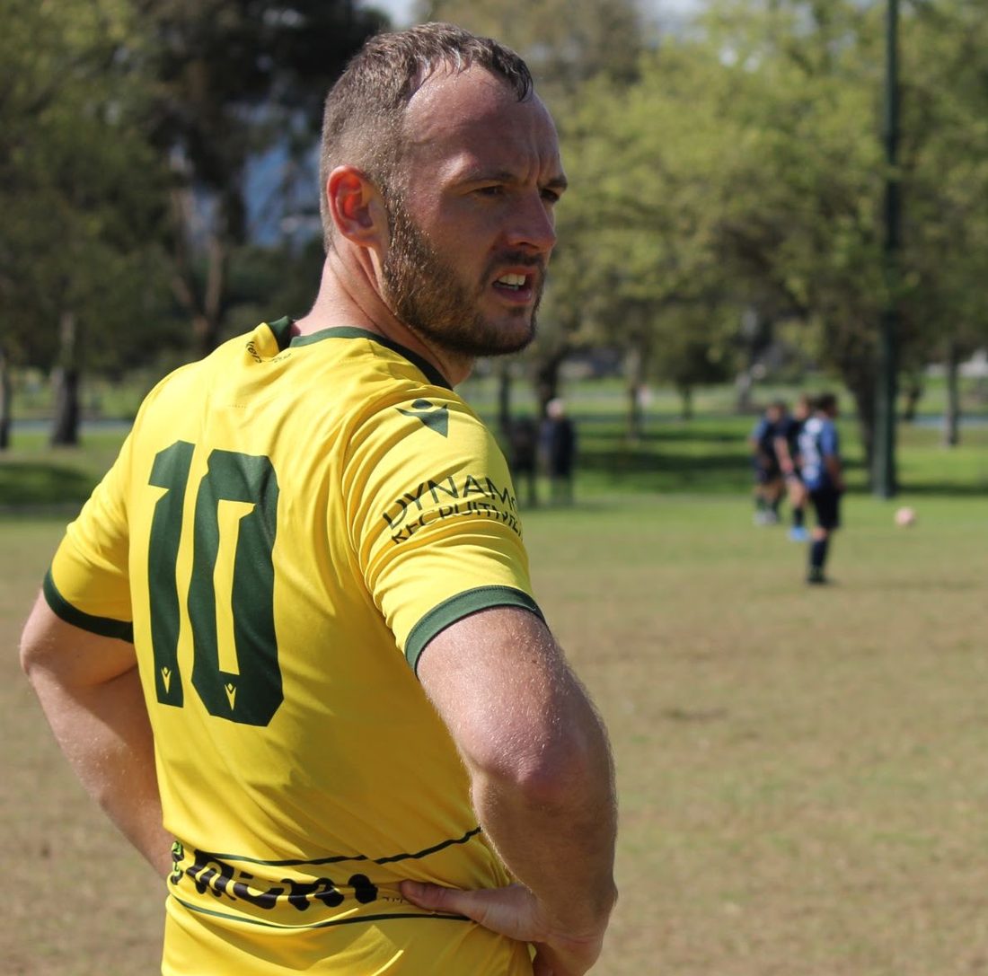 Nathan Elly playing for Middle Park FC